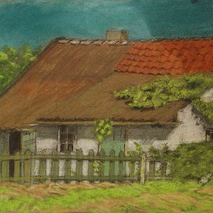 Farm Pastel Drawing Jan Sirks