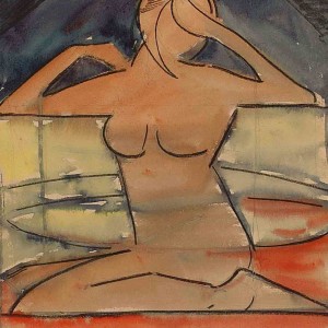 Watercolour Female Figure Jan Sirks Figurative Expressionism