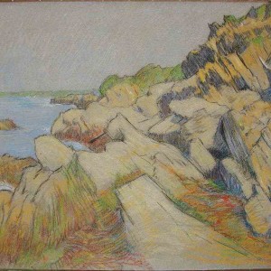 France Coastal Study Pastel Jan Sirks
