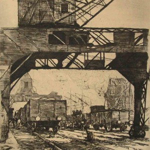 Rotterdam Coal Depot Etching by Jan Sirks