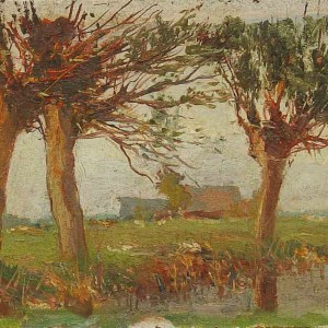 Landscape Study in Oil Painting Jan Sirks