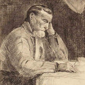 Portrait drawing Jan Sirks