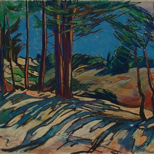 Trees Pastel Drawing Figurative Expressionism Jan Sirks