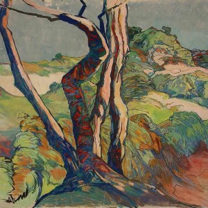 Trees Pastel Drawing Jan Sirks