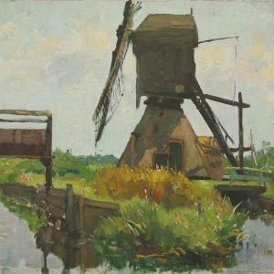 Windmill Study Painting Jan Sirks