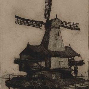 Windmill Timber Etching Jan Sirks