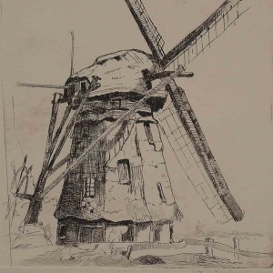 Windmill 1 Etching Jan Sirks