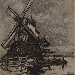 Windmill 3 Etching Jan Sirks