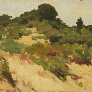 painting study dunes in rockanje france by jan sirks