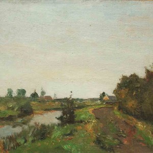 Painting of Noorden landscape by Jan Sirks