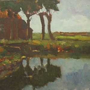 Painting of Reeuwijk by Jan Sirks