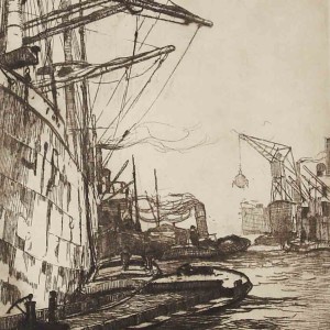 Etching by Rotterdam Katendrecht by Jan Sirks