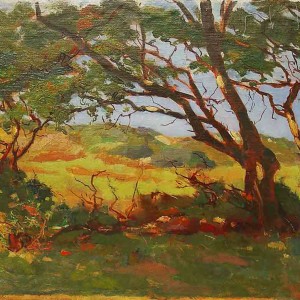 Coastal Trees Painting Jan Sirks